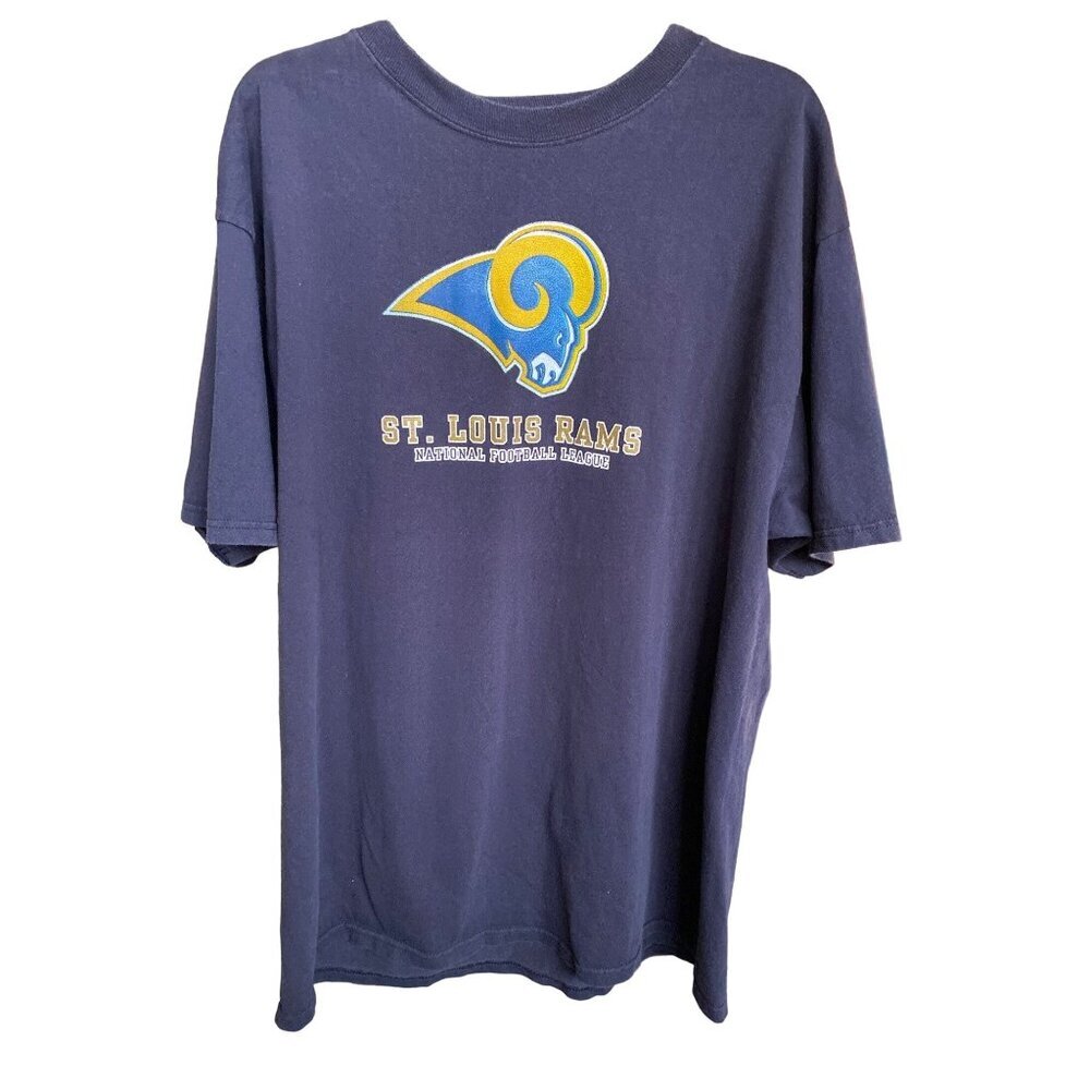 Y2K NFL TEAM APPARAL MEN'S ST. LOUIS RAMS TEE SHIRT SZ 2XL